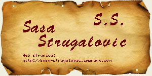 Saša Strugalović vizit kartica